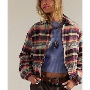 We The Free Birdie Multicolor Plaid Jacket Small New With Tags $199